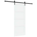 vidaXL Gledør med Glidesett Hvit 83x202 cm Solid Furu