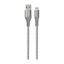 PURO USB- LIGHTNING KABEL 2 M KEVLAR GRÅ