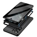 Samsung Galaxy S23 Ultra 5G Magnetisk Deksel med Herdet Glass Privacy Svart
