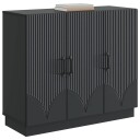  Serviesskap Svart 89 x 34,5 x 77 cm Konstruert tre