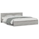 vidaXL Sengeramme med hodegavl grå sonoma 180x200 cm 8721012246843