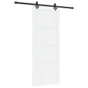 vidaXL Skyvedør med Tilbehørsett Hvit 86x211 cm Solid Tre Furu