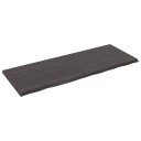 vidaXL Vegghylle m?rkegr? 160x60x4 cm behandlet heltre eik
