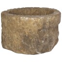 vidaXL Hageblomsterpotte Aldret stein Ø 35 x 20 cm Kalkstein