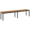 vidaXL Hagebenk 201 x 35 x 45 cm Solid akasietre Naturlig og svart
