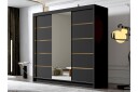 Dianna Garderobe med Speil 200x215 cm - Svart