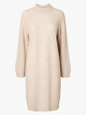 Selected Femme Lulu Long Sleeve High Neck Knit Dress Beige M