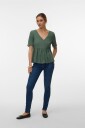 Vero Moda   Bluse vmAlba SS Peplum Wvn   Grønn