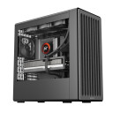 Havn BF 360 Flow Mid Tower Kabinett Svart med Herdet Glass