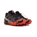 Salomon Men"s Speedcross 6 Gore tex Black / Fiery Red / Almond Milk 40 2/3