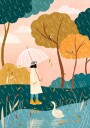 Rainy Day Stroll Poster Plakat / 40x50cm