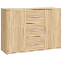 vidaXL Skjenk sonoma eik 91x29,5x65 cm konstruert tre