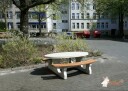 Parkmøbelsett Ovalt Natural Betong med bambus HeBlad