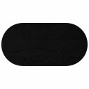 Bordplate mørkebrun 80x40x2 cm oval heltre eik