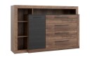 Kommode Bardon 161 cm   Brun|Svart
