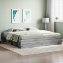 vidaXL Sengeramme grå sonoma 200x200 cm 8721012158481