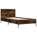  Sengeramme røkt eik 90x190 cm konstruert tre og metall 8721102445422