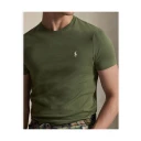 Polo Ralph Lauren Custom Slim Fit Jersey Crewneck T Shirt   Khaki green   M