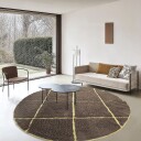 Runde tepper   Bellevue Natural Cotton Shaggy brun/gul Størrelse: Ø 200 cm
