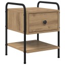 vidaXL Nattbordskap Artisan eik 35 x 36,5 x 47 cm Konstruert tre