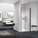 Novellini Young 2.0 2B Saloondør 80-100cm Krom / 80cm Klart Glass
