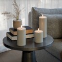 PILLAR LED-stearinlys, lysegrå, høyde 10 cm, voks – Uyuni Lighting - Stue - Annet - Med en lyskilde
