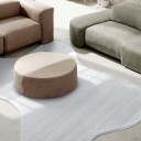 Asymmetrisk Bølgete Ryeteppe   Aranga Super Soft Fur hvit Størrelse: 160 x 230 cm