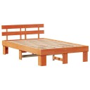  Sengestamme med hodegjerde Brun 120 x 200 cm Massivt furutre