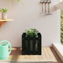 Plantekasse med gjerdedesign svart 40x40x40 cm heltre furu