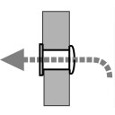 Flexit varmeflytter Temp Ø100/125 mm, Hvit