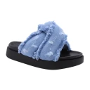 Inuikii Sandaler Soft Crossed Jeans Blå