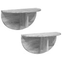  Vegghylle 2 pcs Grå Sonoma 38 x 19 x 19 cm Konstruert tre