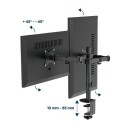 Gembird MA-D2-03 mounting kit - adjustable - for 2 LCD displays - black