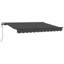 vidaXL Uttrekkbar markise Antrasitt 250 x 200 cm stoff