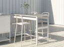 Barbord for utendørsbruk Maenza 120 cm   hvit/svart
