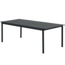 Muuto Linear Steel Spisebord 220x90 cm Anthracite Black