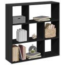 Romdeler bokhylle svart 102x29x103,5 cm konstruert tre