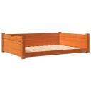 Hundeseng voksbrun 105,5x75,5x28 cm heltre furu
