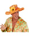 Widmann Blomstermønstret Orange Hatt med Blomst