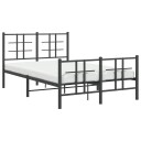  Sengeramme i metall med hode- og fotgavl svart 120x200 cm 8721012303768