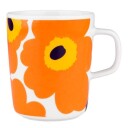 Marimekko Oiva Unikko 60th anniversary krus 25 cl hvit/oransje/gul