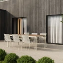 Cinas Mood Classic spisebord 100x208 cm Sandgrå / teak