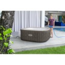 Lay-Z-Spa Cabo HydroJet 6 Brown Rattan 180x180x71cm Oppblåsbart Bestway Lay Z Spa Boblebad
