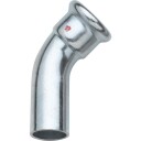 89 mm TURBO stålbøy 45G. erme/nippel