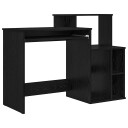  Skrivebord med lagring Svart Eik 120,5x44x88,5 cm Konstruert Tre