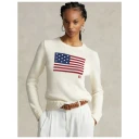Polo Ralph Lauren Flag Cotton Crewneck Sweater - Cream - L