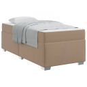  Sengestamme med madrass Cappuccino 100 x 200 cm stoff