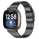 Fitbit Versa 3/Sense Rustfritt Stål Klokkereim Svart