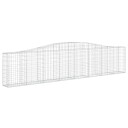 vidaXL Gabionkurver buede 7 stk 400x30x80/100 cm galvanisert jern