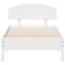  Sengeramme uten madrass hvit 90x190 cm heltre furu 8721012243477